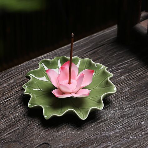 Ceramic Incense Burner, Lotus Incense, Lily Lotus, Ceramic Incense, Special Gifts For Her, Incense Sticks Holder, Lotus Leaves, Pink Lotus, White Lotus