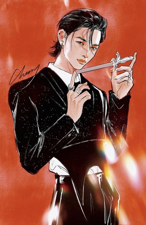 Male Art Reference, Random Fanart, Vampire Illustration, Canine Drawing, Fan Drawing, Kpop Drawings, Animation Art Character Design, Art Inspiration Painting, Anime Character Drawing