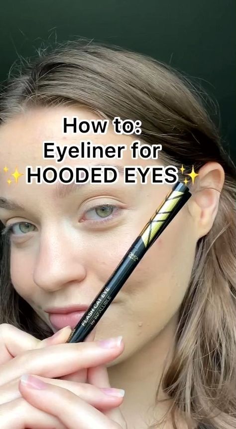 Perfect Eye Makeup How To Do, Winged Liner For Different Eye Shapes, Put Eyeliner On How To Apply, How Apply Eyeliner, Down Eyeliner Wing, Best Liner For Eye Shape, I Liner Eye, How To Do Eyeliner With Hooded Eyes, How To Make A Perfect Eyeliner