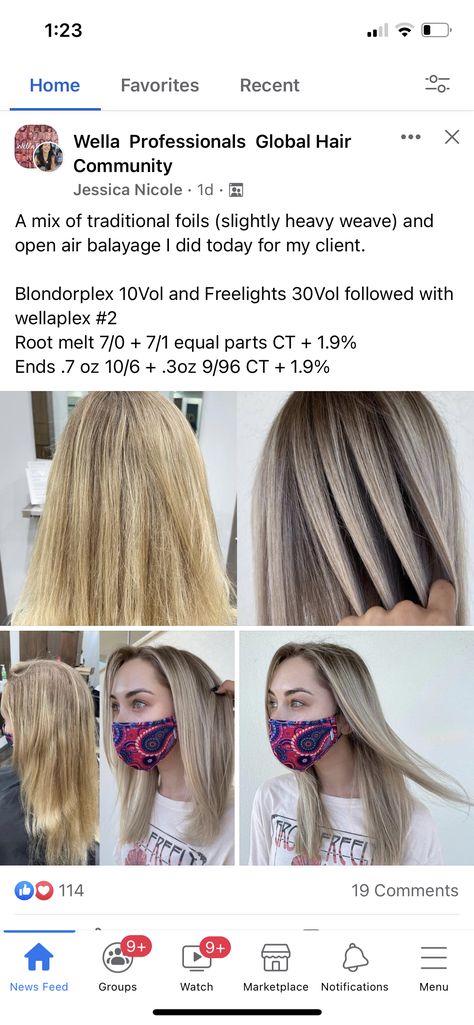 Mushroom Blonde Wella, Mushroom Blonde Hair, Wella Formulas, Mushroom Blonde, Beige Blonde Hair Color, Beige Blonde Hair, Global Hair, Color Formulas, 2023 Hair