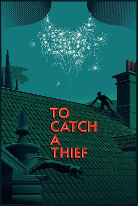 To Catch A Thief (1955) Poster Harry Potter, Poster Marvel, Hitchcock Film, Alfred Hitchcock Movies, To Catch A Thief, Classic Movie Posters, Cinema Posters, Movie Posters Minimalist, Poster Minimalist