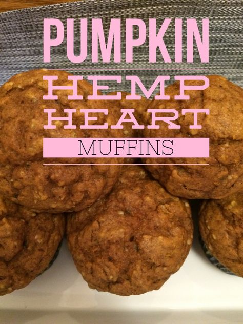 Heart Muffins, Hemp Hearts Recipes, Runner Recipes, Yummy Easy Snacks, Hemp Seed Recipes, Pumpkin Muffins Recipe, Healthier Treats, Pumpkin Recipes Healthy, Pumpkin Muffin Recipes