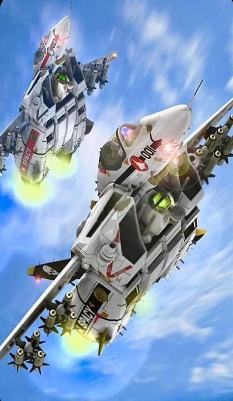 Robotech Anime, Macross Valkyrie, Macross Anime, Robotech Macross, Sci Fi Ships, Spaceship Art, Hot Wings, 80s Cartoons, Gundam Art