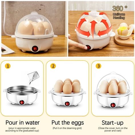 https://whisperia.shop/double-layer-electric-egg-cooker/ Introducing our innovative Electric Egg Cooker, your solution to quick and convenient breakfasts every morning. Say goodbye to morning stress and hello to delicious meals in minutes with or compact design Double Layer Electric Egg Cooker! Check out all of the great kitchen products on whisperia.shop and make your life easier. #electriceggcooker #quickbreakfasts #deliciousmeals #eggs #cooklingtechnology #savetime #fastmeals Egg Cooker, Cooked Breakfast, Morning Breakfast, Hearty Breakfast, Delicious Meals, Poached Eggs, How To Cook Eggs, House Materials, Afternoon Snacks