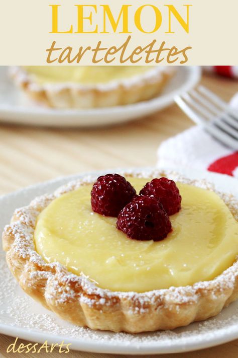 Small Lemon Tarts, 4 Inch Tart Recipes, Small Tarts Desserts, Tart Desserts, Norwegian Cookies, Mini Lemon Tarts, Brunch Pastries, Mini Tart Recipes, Lemon Tarts