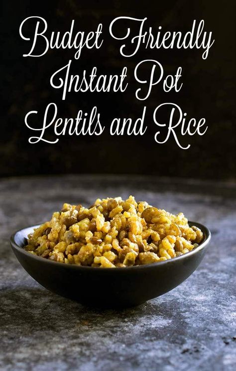 Budget Friendly Spiced Instant Pot Lentils and Rice - Healthy Slow Cooking Lentils And Rice Recipe, Instant Pot Lentils, Rice And Lentils, Vegan Instant Pot, Vegan Instant Pot Recipes, Diy Easy Recipes, Lentils And Rice, Plant Based Diet Recipes, Healthy Instant Pot Recipes