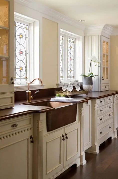 10 Stained Glass Ideas for Your Home | Town & Country Living Bedrooms Bookshelves, Kitchen Ideas White Cabinets, Schuler Cabinets, Clean Kitchen Cabinets Wood, Sink Hardware, How To Clean Kitchen Cabinets, Corner Kitchen Sink, Kitchen Cabinets Wood, How To Clean Kitchen