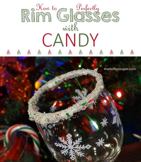 Easy Trick To Rim Glasses with Sugar or Crushed Candy (Like Candy Canes) for Fun Drinks Holiday Dips, Christmas Sleepover, Sugar Glass, Rimmed Glasses, Candy Sticks, Sugar Sprinkles, Amazing Appetizers, Buffet Tables, Festive Drinks