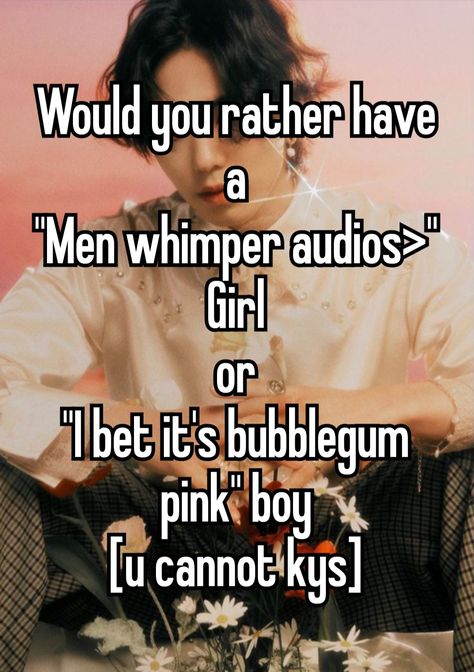 "Wheres the whimper audio 🥺🥺" How about instead looking for the whimper audio, you should look for your grades, and find a stable job? You're not gonna find the whimper audio in that D's ☠️☠️ #whisper #ASTRO #kpop Guys Whimpering, Men Who Whimper, Men Begging And Whimpering Audio, Men Whimpering Audio Long, Male Whimpering Audios, Embarrassed Emoji, Whimpering Audio, Describe My Personality, Stable Job