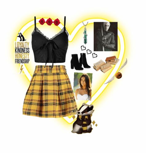 Hufflepuff Uniform, Hufflepuff Stuff, Harry Potter Houses Outfits, Hufflepuff Shirt, Hufflepuff Outfit, Pastel Png, Hufflepuff Aesthetic, Hufflepuff Pride, Hufflepuff House