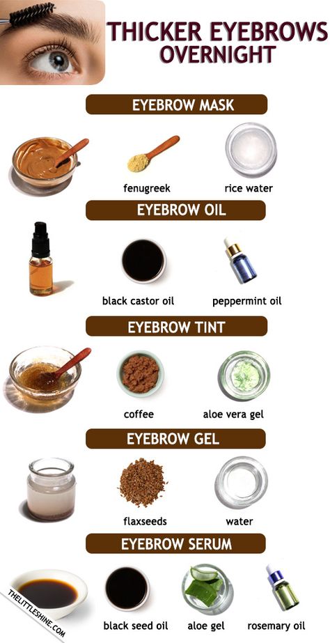 Coconut oil natural remedies | The Little Shine Eyebrow Oil, Thicker Eyebrows Naturally, Natural Eyebrows Growth, Thicker Eyebrows, Grow Eyebrows Thicker, Eyebrow Care, Dark Eyebrows, Eyebrow Serum, How To Grow Eyebrows