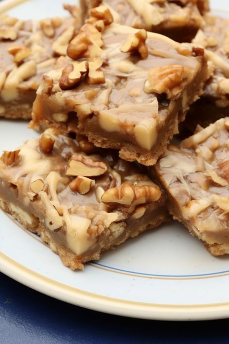 Chewy Nutty Squirrel Bars 12 Tomatoes, Chewy Nutty Squirrel Bars, Butterscotch Squares Recipe, Blondies Bars, Dessert Bar Recipe, Cookie Bar, Bar Recipes, Bar Cookies, Baked Chips