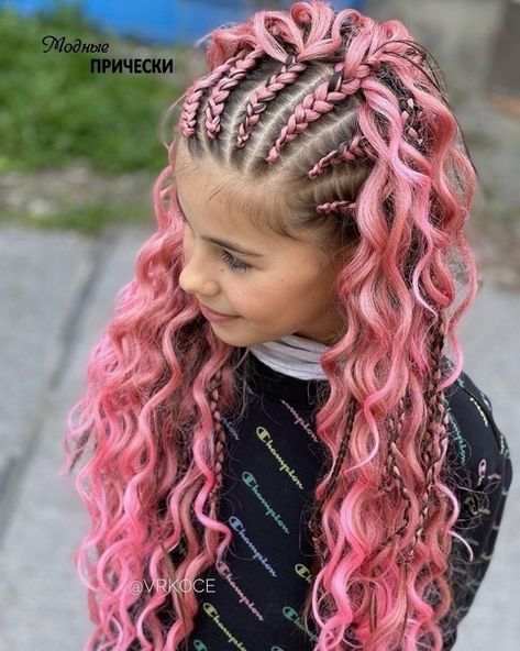 Braided In Colored Extensions, Braids With Added Color Hair, Colorful Braids Hairstyles, Cute Braiding Styles, Hair Braids With Extensions, Long Braided Ponytail Hairstyles, Braid In Hair Extensions Hairstyles, Crazy Hair Styles, Braided Hair Extensions