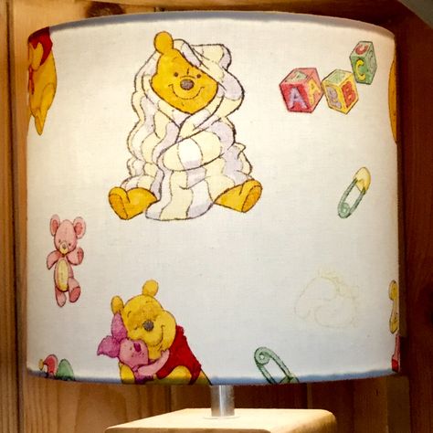 Winnie The Pooh Nursery, Lamp Holder, Lampshades, Winnie The Pooh, Ceiling Pendant Lights, Baby Gifts, Cotton Fabric, Nursery, Disney Characters