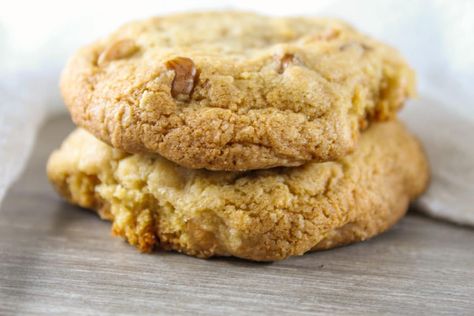 Maple Walnut Cookie Recipe - Everyday Party Magazine Maple Walnut Cookies Recipe, Maple Walnut Cookies, Maple Walnut Oatmeal Cookies, Maple Syrup Cookie Recipes, Cookies Sweetened With Maple Syrup, Vegan Maple Cookies, Shaved Ice Recipe, Walnut Cookie Recipes, Homemade Peanut Butter Cookies