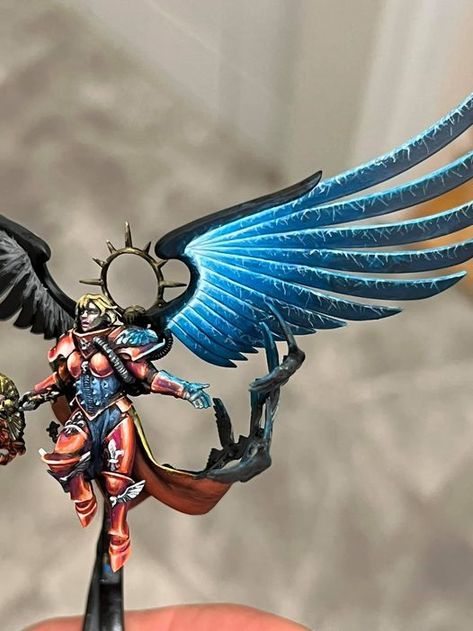 Saint Celestine 40k Miniature, Saint Celestine 40k, Argent Shroud, Adeptus Sororitas, Warhammer 40k Painting, Sister Of Battle, 40k Sisters Of Battle, Cities Of Sigmar, 40k Painting