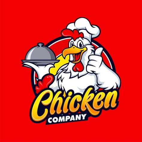 Chicken Restaurant Logos, Chicken Mascot, Bull Images, Fried Chicken Restaurant, Cartoon Rooster, Chicken Vector, Chicken Logo, Mascot Logo Design, Chicken Shop