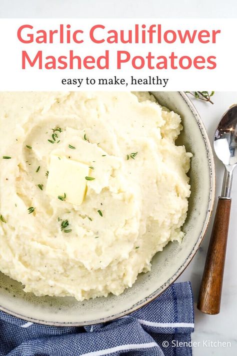 Ultimate Mashed Potatoes, Keto Mashed Cauliflower, Healthy Mashed Potatoes, Soup Sides, Mashed Cauliflower Recipe, Cauliflower Mashed, Roasted Garlic Mashed Potatoes, Easy Mashed Potatoes, Fresh Meal