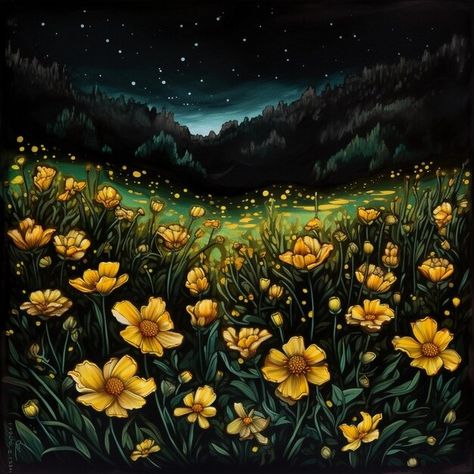 Painting Yellow Rose Field In The Night Vectors, Photos and PSD files | Free Download Rose Field, Field Paint, Bee Painting, Painting Yellow, Decorative Lamp Shades, Oil Water, Flower Field, Psd Files, Yellow Roses