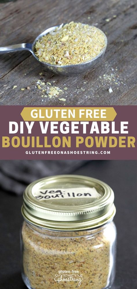 This homemade vegetable bouillon is perfect for making a quick vegetable soup broth, or for using in my low carb cauliflower pizza base. #glutenfree #bouillon #Homemade Vegetable Bouillon Powder, Quick Vegetable Soup, Jar Soup, Homemade Staples, Bouillon Recipe, Bouillon Powder, Vegetable Bouillon, Vegan Athlete, Vegetable Powder