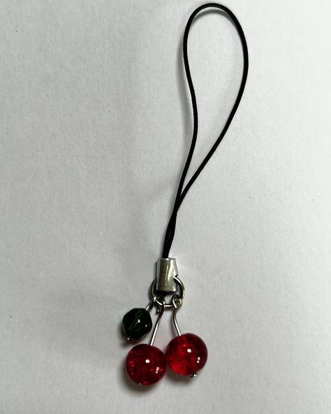 Handmade cherry phone charms £3 + delivery. Currently 5 in stock! #beadedjewellery #jewelry #phone #phoneaccessories #phonecharm #charm #smallbusiness #handmade Cherry Phone Charm, Cherry Accessories, Cherry Jewelry, Mobile Cover, Flip Phone, Phone Charms, Flip Phones, Mobile Covers, July 16