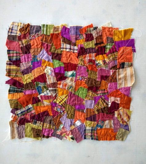 Mosaic Patchwork, Landscape Patchwork, Art Fibres Textiles, Mosaic Landscape, Advanced Sewing Techniques, Reuse Fabric, Textile Art Techniques, Patchwork Tutorial, Advanced Sewing