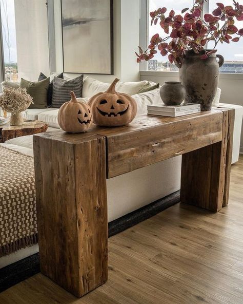 Ubud Console, Fall Console Table Decor, Console Table Decor, Cheap Fall Decor, Traditions Around The World, Cheap Fall, Console Table Decorating, Fall Decoration, Fall Home