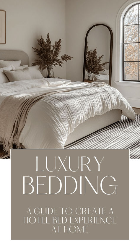 luxury bedding Neutral Modern Bedding, Hotel Like Bedding, Luxurious Bedding Ideas, Linen Comforter, Bedding Luxury, Best Bedding, Modern Bedding, Hotel Bed, Comfortable Bedroom