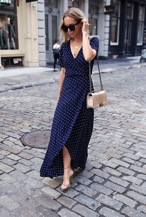 Dot Dress Outfit, Chicwish Outfits, Brooklyn Blonde, Maxi Vestidos, Mix & Match, Parisienne Chic, Vestidos Vintage, Retro Stil, Look Chic