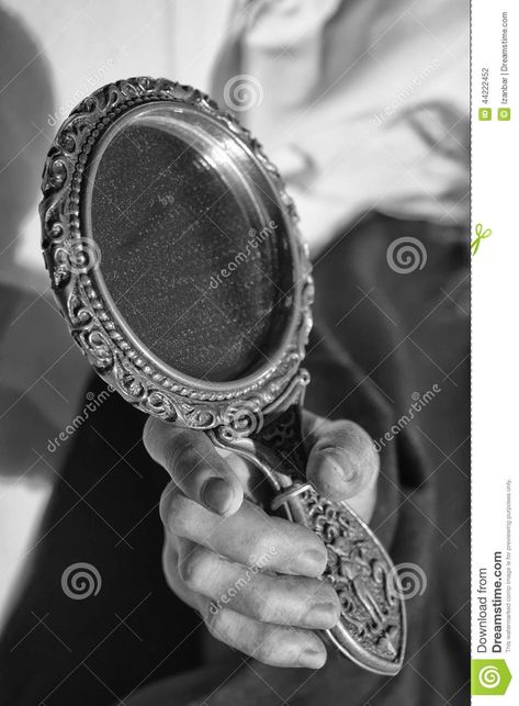 Hand Holding Mirror Reference, Hand Holding Mirror, Holding Mirror, Holding A Mirror, Jewelry Tips And Tricks, Woman Hand, Silver Sage, Stock Photos Woman, Handheld Mirror