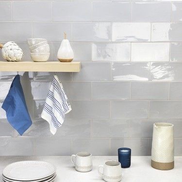 Shop Our Complete Collection : Shop TileBar.com Brick Look Tile, Backsplash Wall, Pearl Tile, Indoor Tile, Tiles For Wall, Polish Ceramics, Pearl Gray, Ceramic Subway Tile, Tile Trends