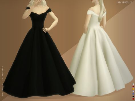 [Heavendy-cc] Castle Dress   [#ts4_adult_fullbody] Maxis Match Prom Dress, Sims 4 Wedding Dress, Castle Dress, Los Sims 4 Mods, Sims 4 Cc Kids Clothing, Sims 4 Gameplay, Sims 4 Dresses, Look Formal, Sims 4 Mm