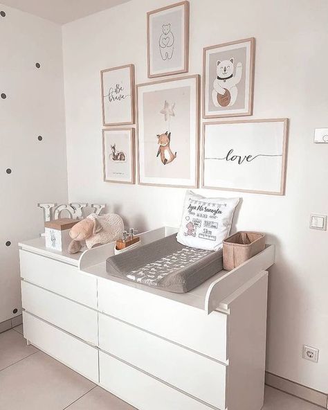 Nursery With Dark Furniture, Ikea Baby Room Ideas, Baby's Room Ideas, Nursery Ideas White, Newborn Baby Room Ideas, Nursery Ideas Ikea, Box Room Nursery Ideas, Baby Bedroom Ideas Newborn, Tiny Baby Room