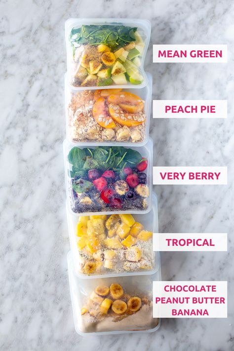 5 Best Make Ahead Smoothie Packs - The Girl on Bloor Make Ahead Smoothie Packs, Smoothie Kits, Frozen Smoothie Packs, Make Ahead Smoothies, Freezer Smoothie Packs, Freezer Smoothies, Veggie Smoothies, Healthy Smoothie Recipes, Healthy Hydration