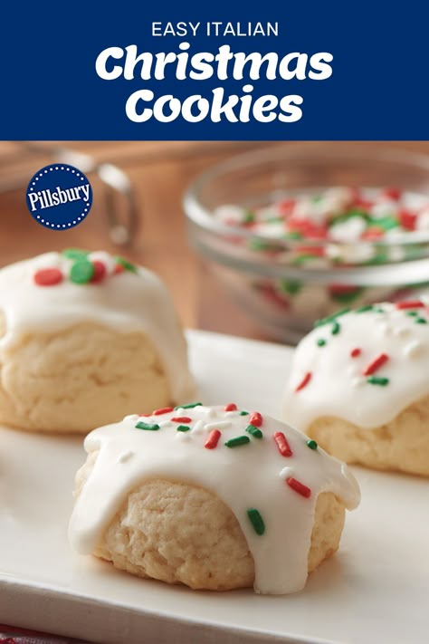 Pillsbury Easy Italian Christmas Cookies, Pillsbury Sugar Cookie Dough Recipes, Pillsbury Cookie Dough Recipes, Pillsbury Sugar Cookie Dough Ideas, Pillsbury Sugar Cookie Recipe, Sugarcookies Christmas, Cookies Pillsbury, Pillsbury Sugar Cookie Dough, Pillsbury Cookie Dough