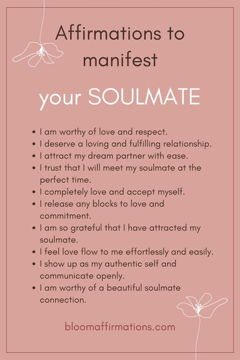 How To Manifest Dream Husband, How To Manifest My Soulmate, Soulmate Affirmations Law Of Attraction, Manifesting Soulmate Affirmations, Manifest Your Soulmate, Manifesting Your Soulmate, How To Manifest Your Soulmate, Affirmations To Attract Soulmate, Manifest Relationship Affirmations