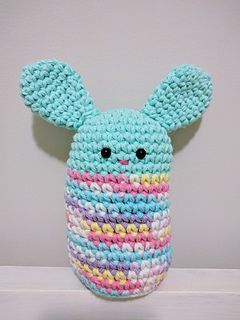 Free Crochet Jellybean Bunny Pattern Easter Pattern, Amigurumi Rabbit, Crochet Hack, Rabbit Pattern, Crochet Rabbit, Bunny Pattern, Free Amigurumi Patterns, Holiday Crochet, Jelly Bean