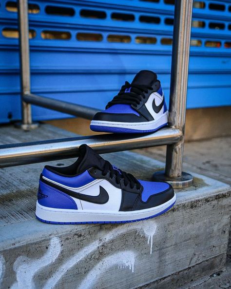 Air Jordan 1 Low "Royal" Jordan 1 Low Royal Blue, Air Jordan 1 Royal Blue, Best Air Jordan 1, Royal Blue Outfits, Red Nike Shoes, Low Jordan 1, Jordan 1 Lows, Jordan 1 Royal, Jordan 1 Blue