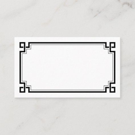 Black Frame Art Deco White Wedding Place Names Place Card  Zazzle Black Frame Art, Diy Art Deco, Printable Place Cards, Art Deco Frame, Wedding Place Names, Wedding Name Cards, Name Card Design, Black Framed Art, Frame Wedding