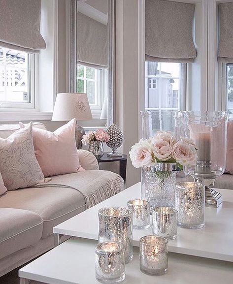 Always gorgeous!....Tag your bestie!....📷 credi Glam Living, Pink Living Room, Inspired Living, Design Living, Design Case, Living Room Inspiration, Living Room Interior, تصميم داخلي, Room Interior