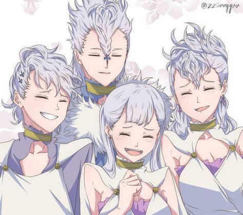 Noelle And Nozel Silva, Silva Family, Asta Noelle, Nozel Silva, Anime High School, Black Clover Manga, Black Bull, Black Clover Anime, Black Cover