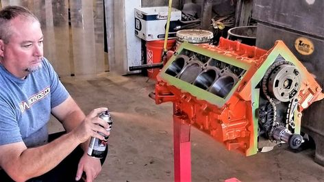 How to Paint an Engine Block: The Devil Is in the Details! Engine Painting, Chevy Vs Ford, Chrysler Hemi, Automotive Restoration, Engine Stand, Block Painting, C10 Trucks, Car Restoration, Engine Block