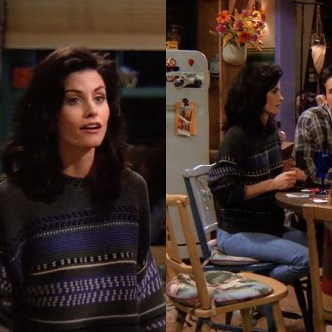 10 Uni Outfits Inspired By Monica Geller - Society19 UK Friends Winter Outfits 90s, Monica Friends Outfits 90s, Monica Geller Winter Outfits, Monica Geller Makeup, Monica Geller Outfits Season 1, Monica Geller Hair, Monica Geller Outfits, Monica Style, Estilo Rachel Green