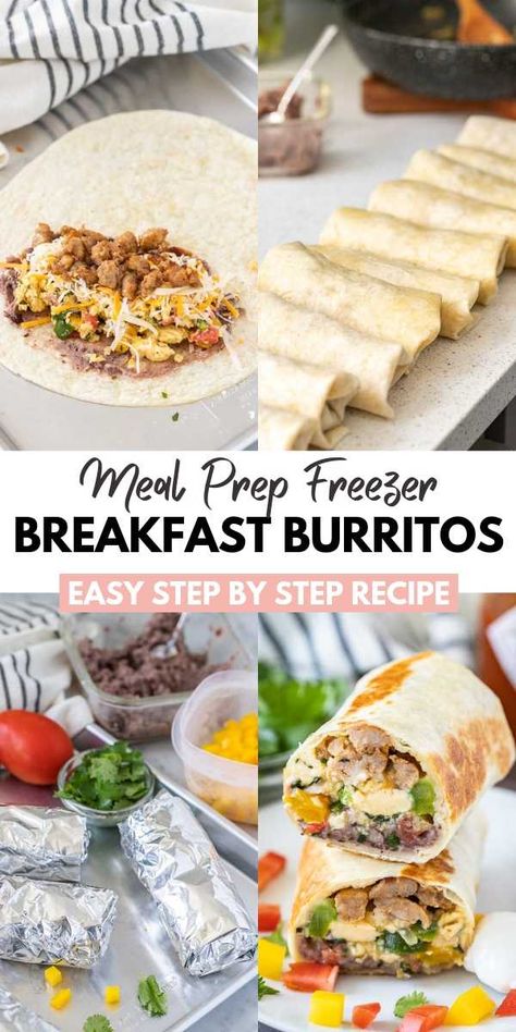 Breakfast Burritos In Air Fryer, Airfryer Breakfast Burritos, How To Make Frozen Breakfast Burritos, Oven Breakfast Burritos, Air Fryer Breakfast Burrito Recipes, Frozen Breakfast Burritos In Air Fryer, How To Freeze Breakfast Burritos, Breakfast Burritos With Beans, Air Fryer Freezer Meal Prep