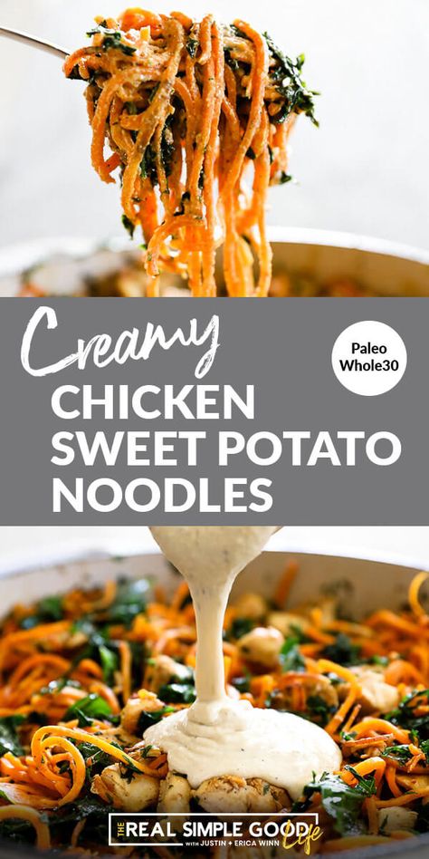 Sweet Potato Noodles Recipe, Spiralized Sweet Potato, Potato Noodles, Potato Pasta, Sweet Potato Noodles, Spiralizer Recipes, Chicken Sweet Potato, Easy Cheesy, Minced Meat