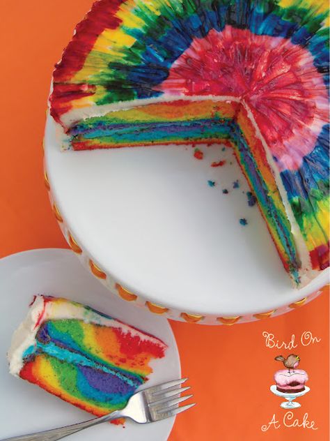 Tye Dye Cake, Tie Dye Cake, Bolo Neon, Cake Rainbow, Gateaux Cake, Think Food, Köstliche Desserts, Cupcake Cake, Rainbow Cake