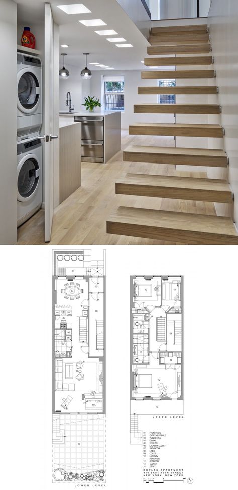 Lilian H Weinreich Architects | Gramercy Park Duplex Apartment for Rent Small Duplex Interior Design, Duplex Apartment Plans, Duplex House Interior Design, Duplex Apartment Design, Duplex Interior Design, Duplex Interior, Townhouse Apartments, Duplex Floor Plans, Gramercy Park