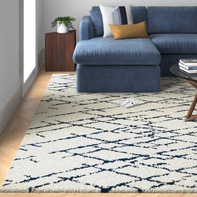 White Area Rug Bedroom, Accent Rugs Living Room, Heated Floor, Navy Blue Sofa, Navy Living Rooms, Blue And White Rug, Rugs Green, Condo Living Room, Navy Blue Rug