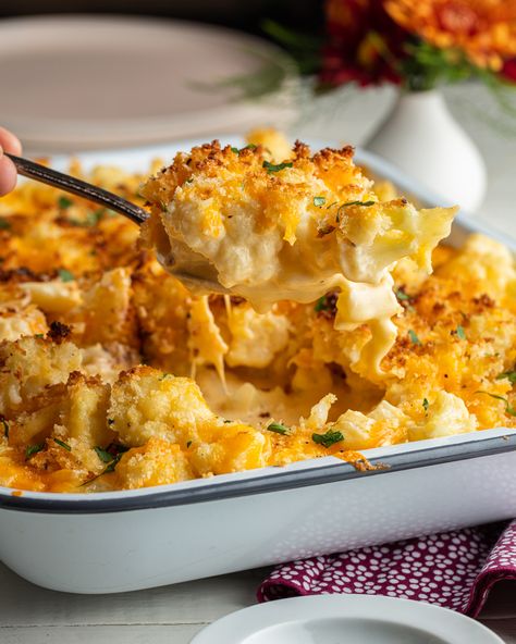 Cauliflower Mac & Cheese Smoked Cauliflower Mac And Cheese, Smoked Cauliflower, Smoked Gouda Mac And Cheese, Gouda Mac And Cheese, Gluten Free Panko, Smoked Gouda Cheese, Cauliflower Mac And Cheese, Smoked Gouda, 9x13 Baking Dish