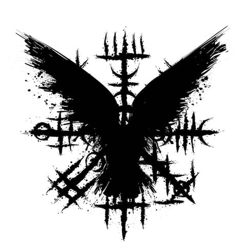 Arte Viking, Viking Tattoo Symbol, Tattoo Samples, Viking Symbol, Rune Tattoo, Norse Tattoo, Raven Tattoo, Norse Pagan, Black Grunge